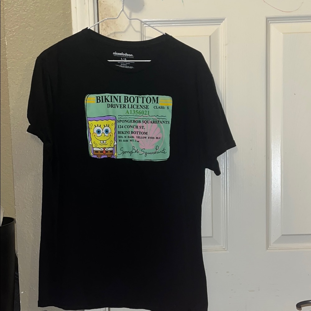 Nickelodeon Black SpongeBob License T-Shirt